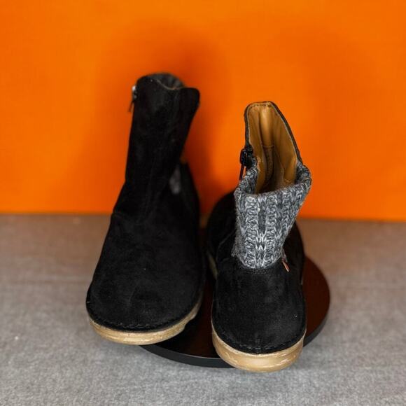 ONFOOT Silken Boot Black Grey Knit Sweater Size 9.5 EU 41 - Picture 2 of 6